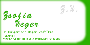 zsofia weger business card